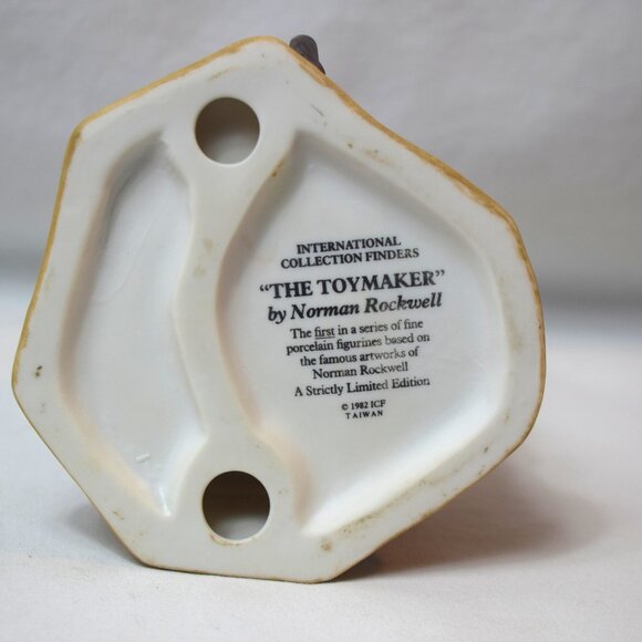 Vintage 1982 ICF Norman Rockwell The Toymaker Figurine Christmas Gift - Picture 5 of 6